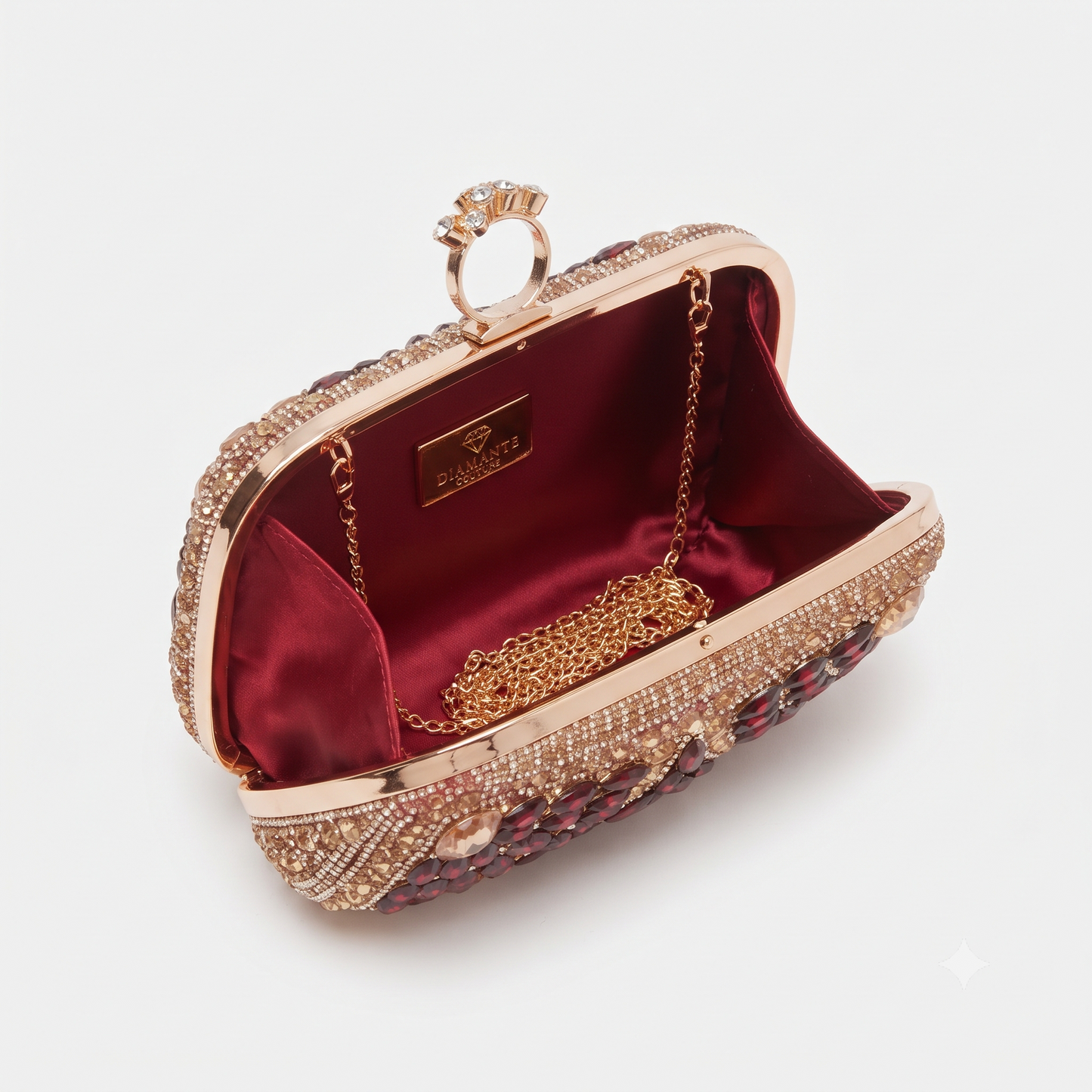 Royal Ruby Red Crystal Clutch