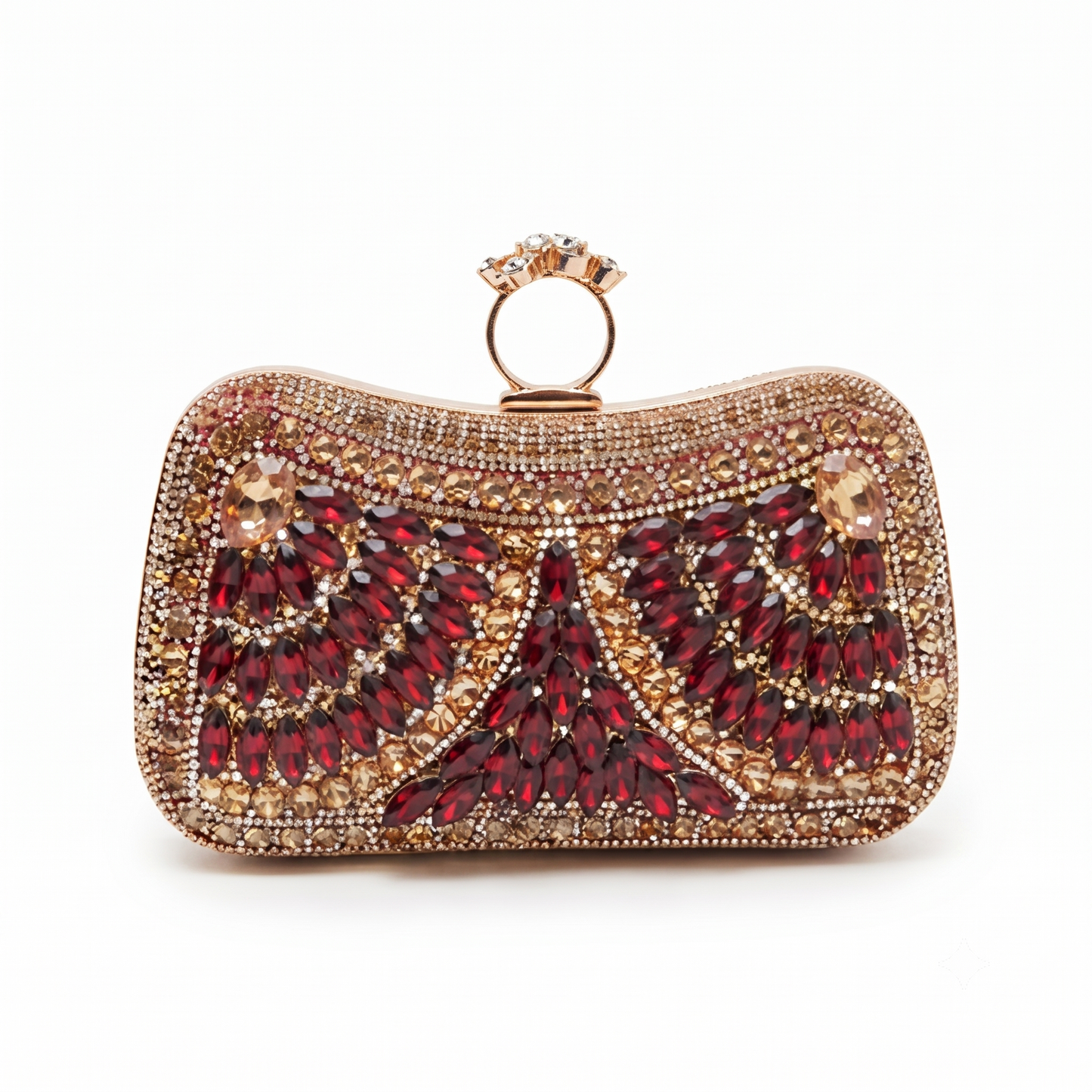 Royal Ruby Red Crystal Clutch