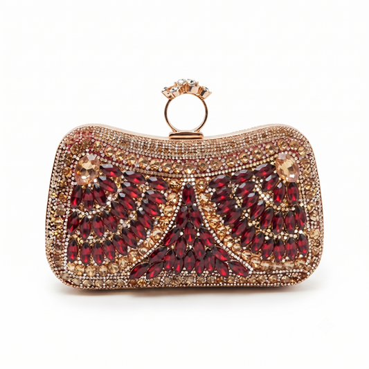Royal Ruby Red Crystal Clutch