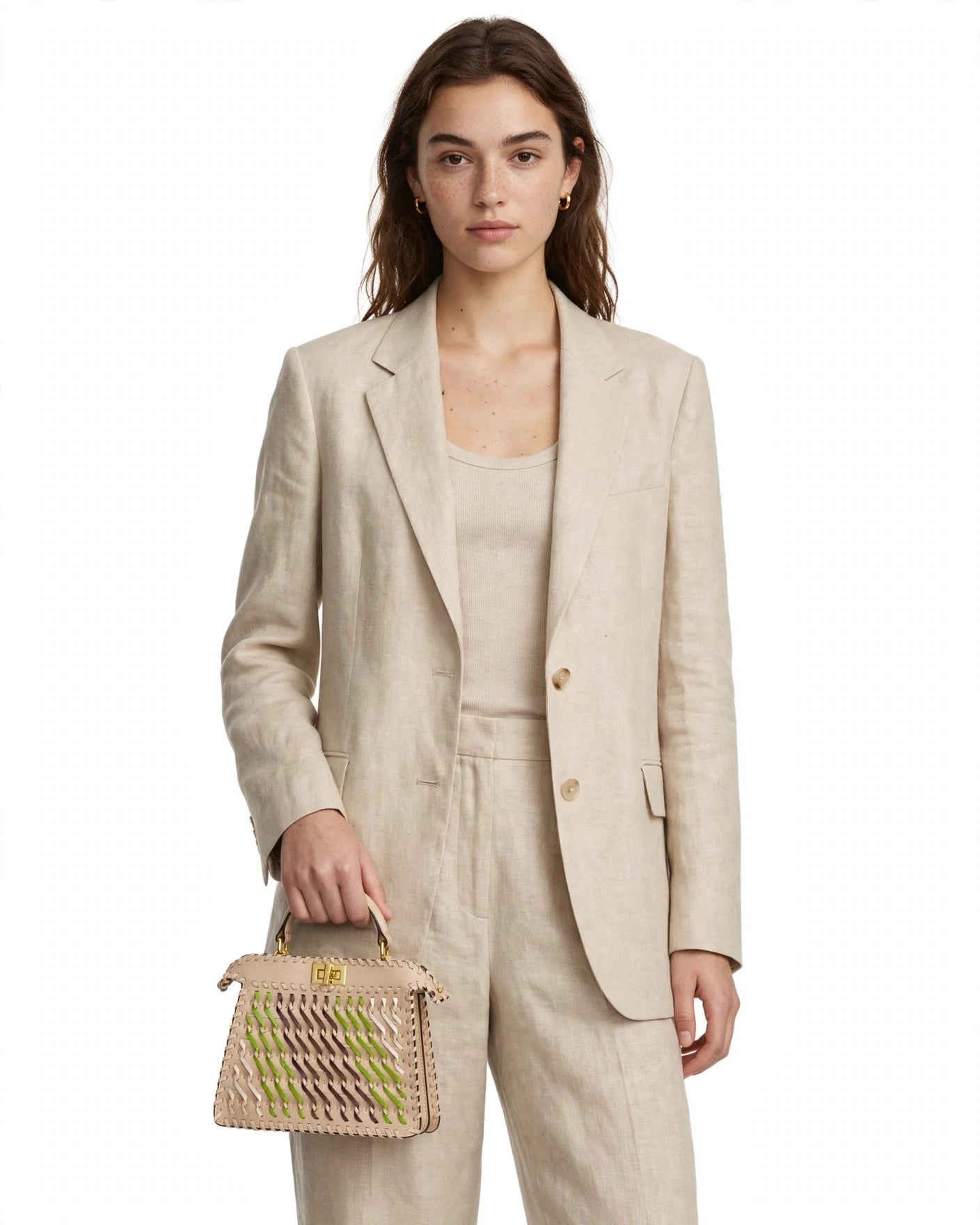 Fendi Peekaboo Mini Woven Bag