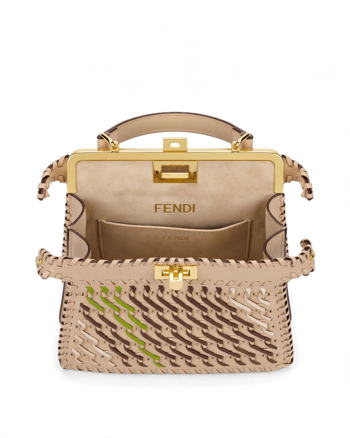 Fendi Peekaboo Mini Woven Bag