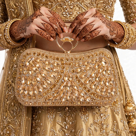 Golden Amber Clutch