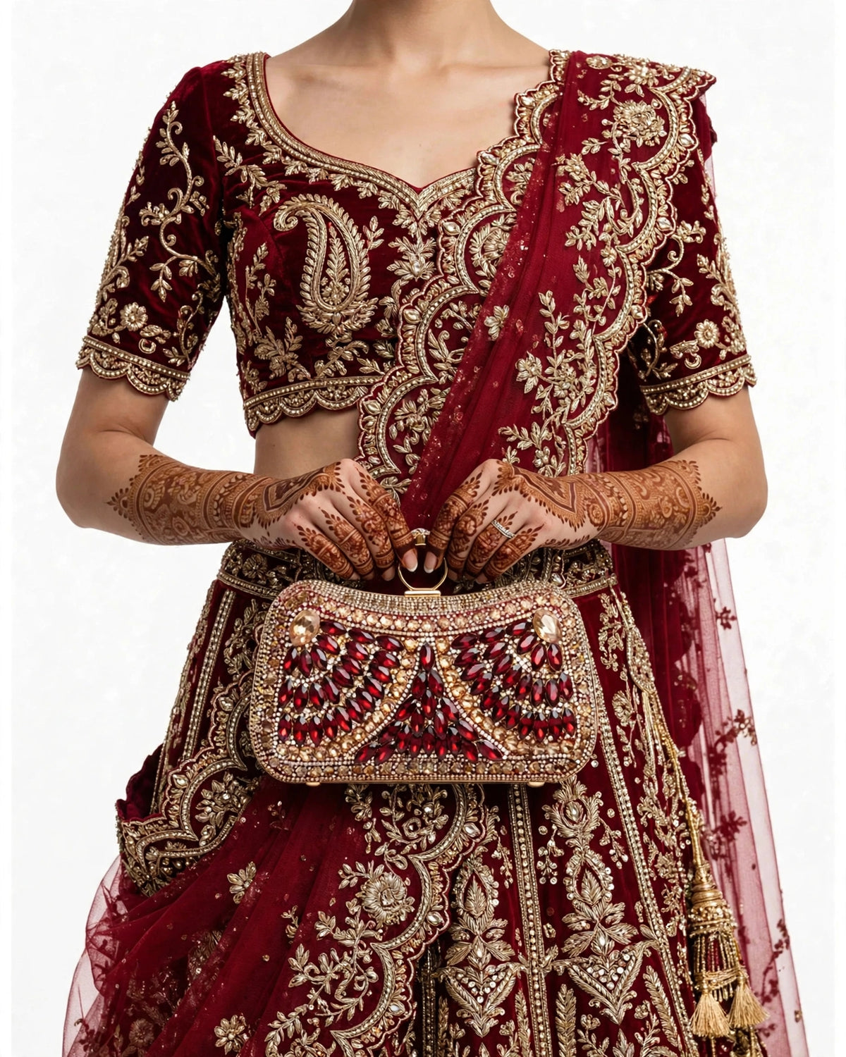 Royal Ruby Red Crystal Clutch