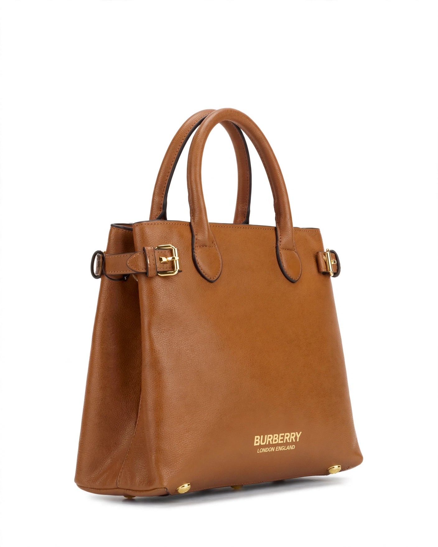 Burberry Banner Tote Bag – Camel, left side profile
