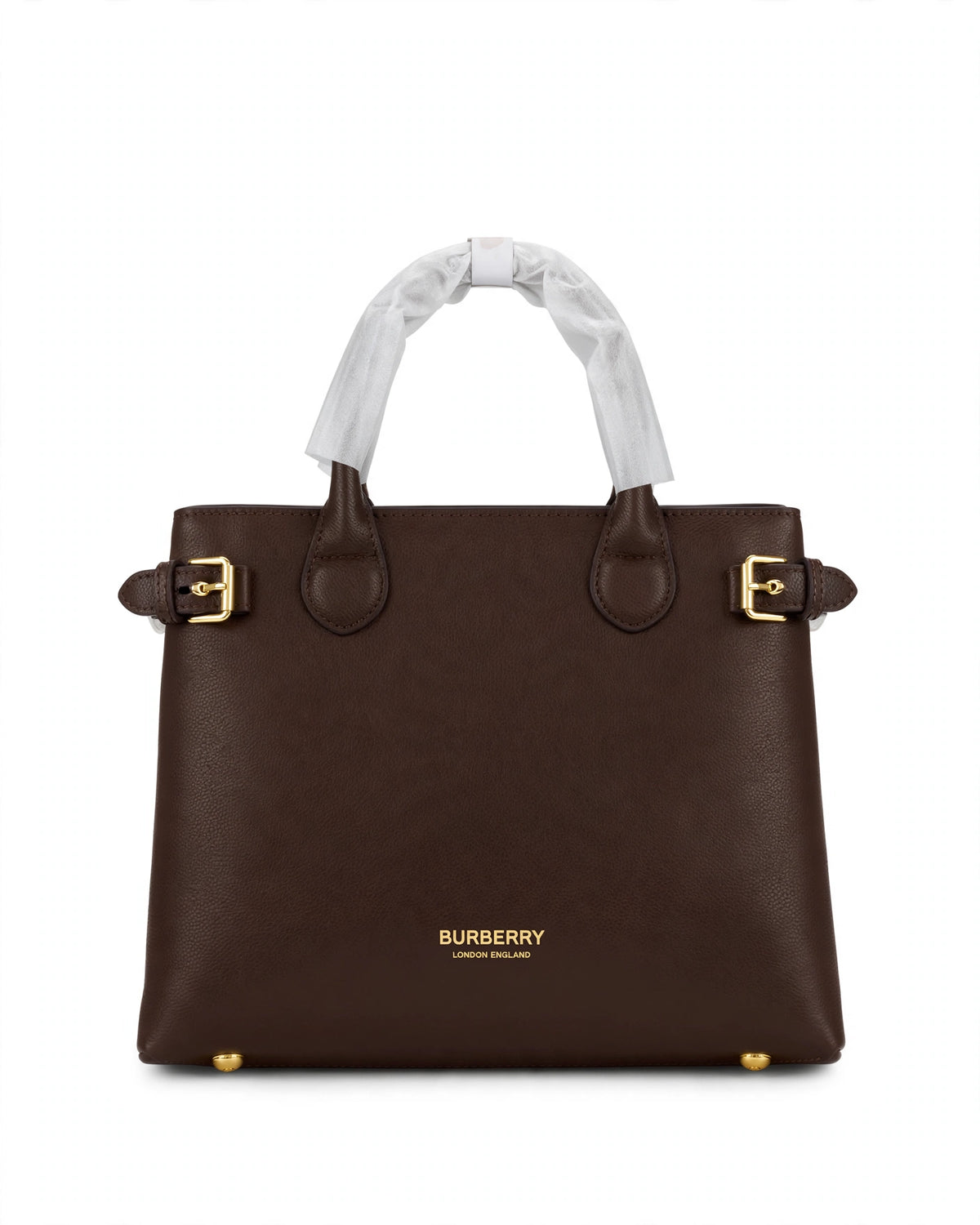 Burberry Banner Tote Bag – Dark Chocolate, front view