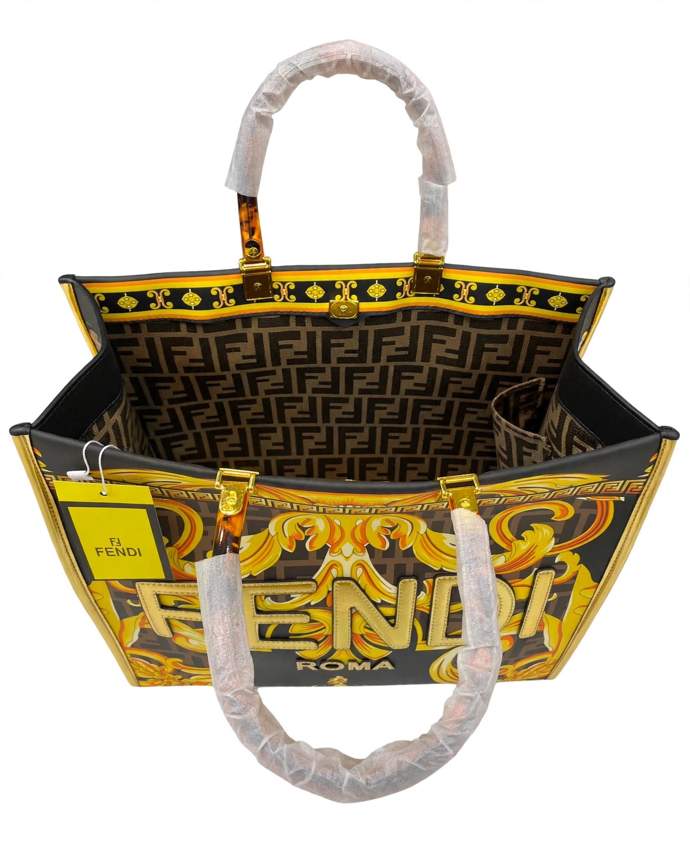 Baroque tote bag open interior