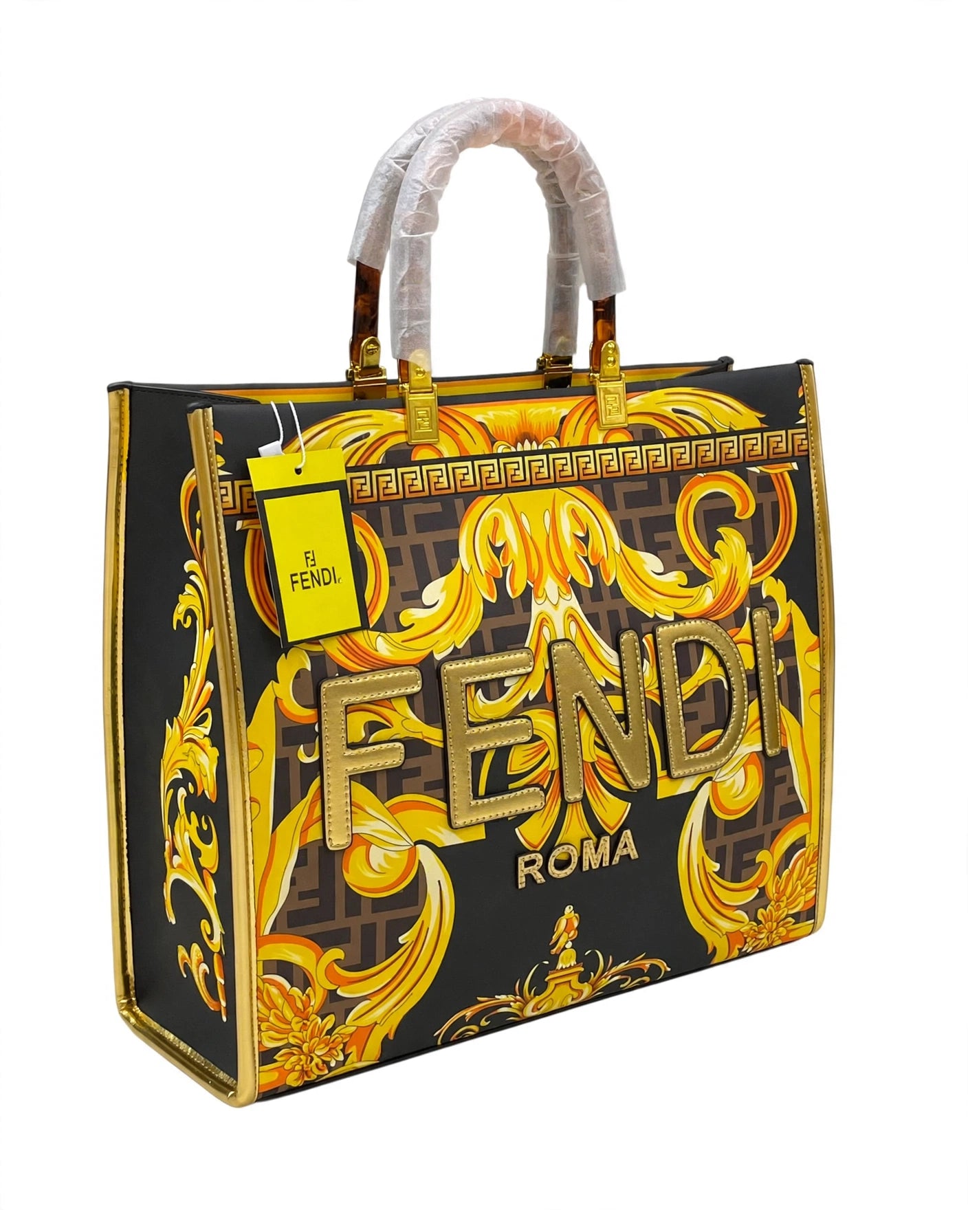 Baroque tote bag side view