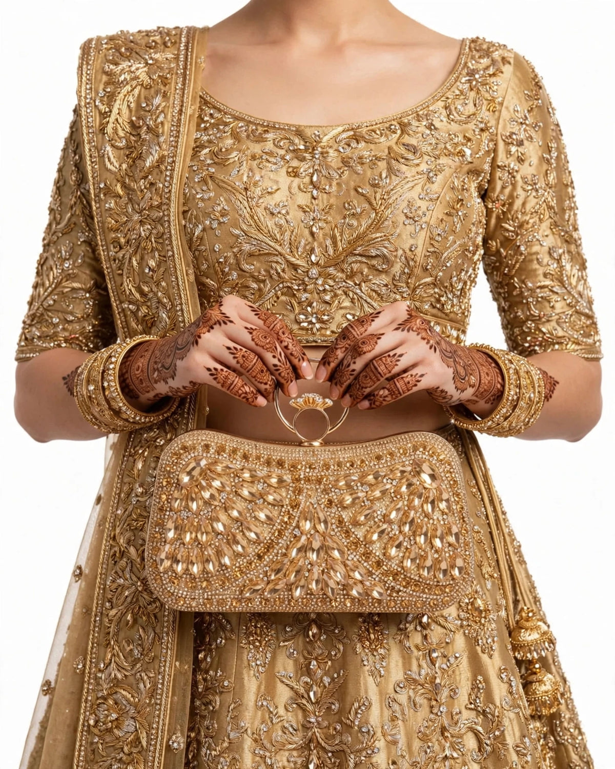 Golden Amber Clutch