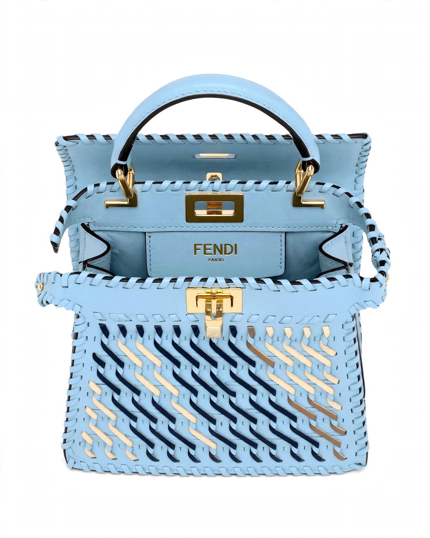Fendi Peekaboo Mini Woven Bag