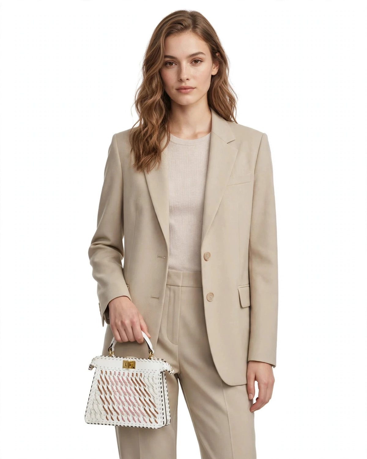 Fendi Peekaboo Mini Woven Bag